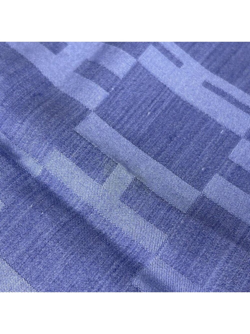 Hermes Grand Ash Shawl Logo Silk Wool Blue Scarf - Picture 6 of 6